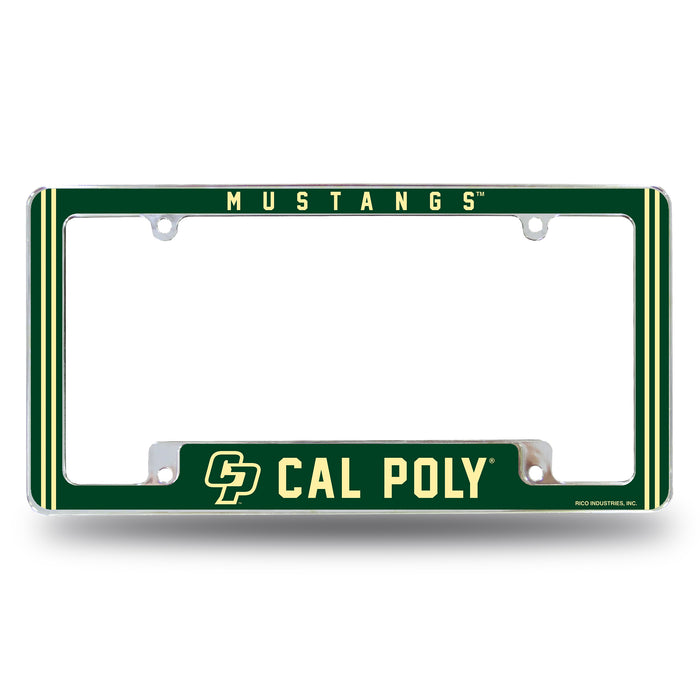 California Polytechnic Broncos  All Over Chrome License Plate Frame