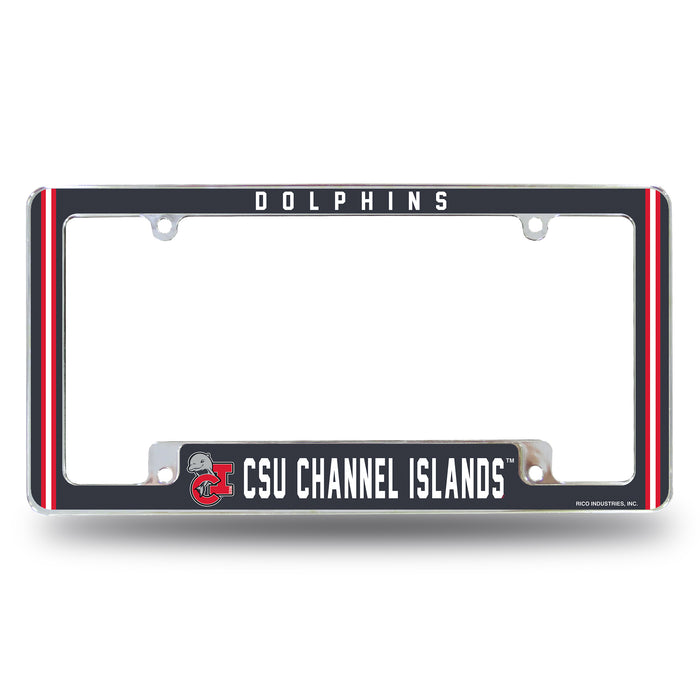 California State U-Channel Islands  All Over Chrome License Plate Frame