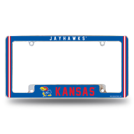 Kansas Jathawks  All Over Chrome License Plate Frame
