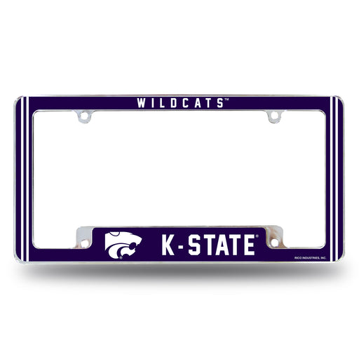 Kansas State Wildcats  All Over Chrome License Plate Frame