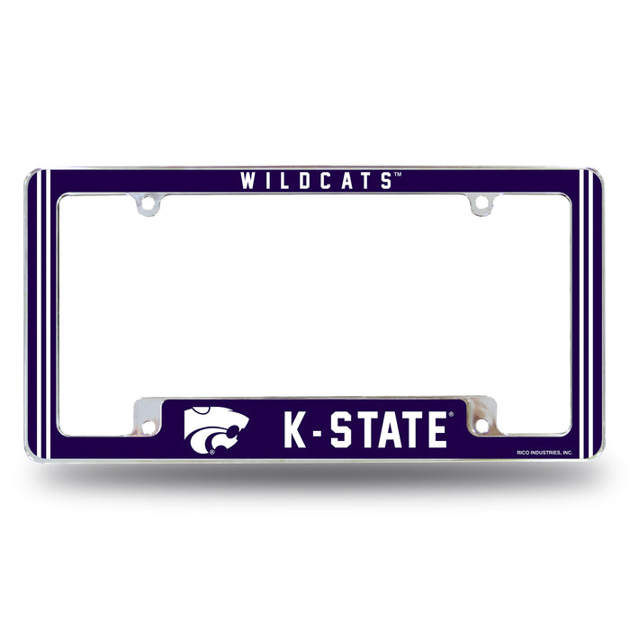 Kansas State Wildcats  All Over Chrome License Plate Frame