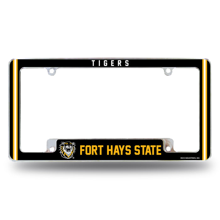 Fort Hays State  All Over Chrome License Plate Frame