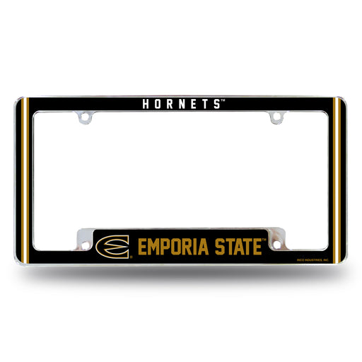 Emporia State Hornets  All Over Chrome License Plate Frame