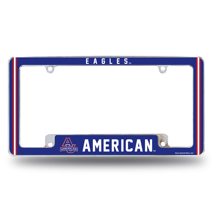 American University Eagles  All Over Chrome License Plate Frame
