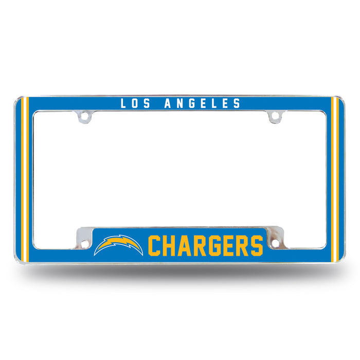Los Angeles Chargers  All Over Chrome License Plate Frame
