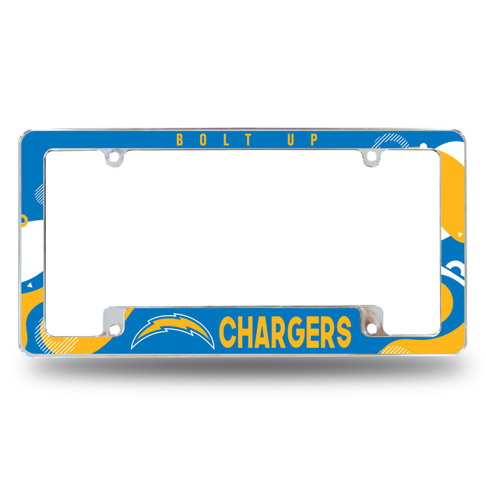 Los Angeles Chargers  All Over Chrome License Plate Frame