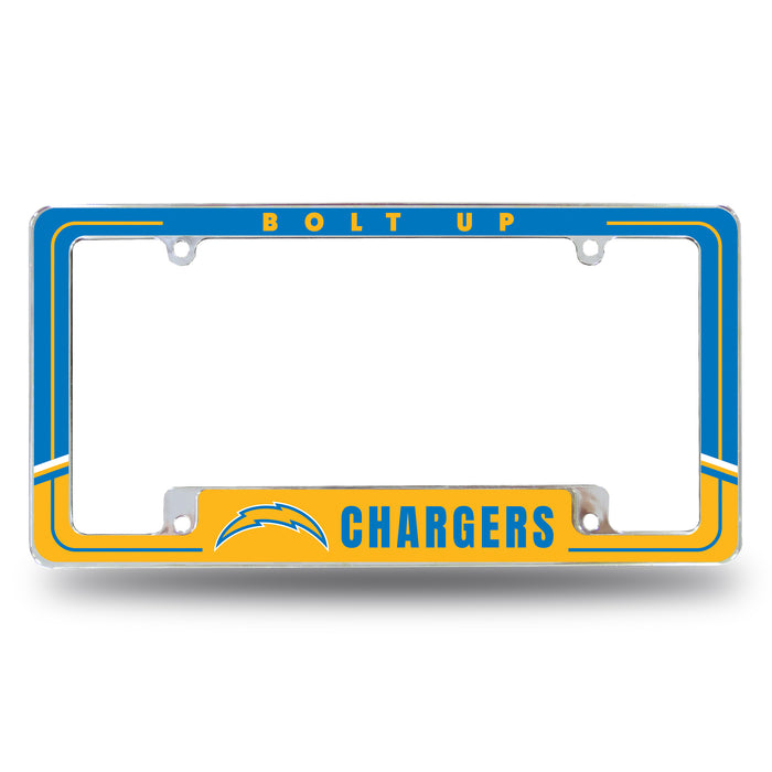 Los Angeles Chargers  All Over Chrome License Plate Frame