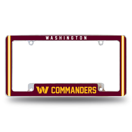 Washington Commanders  All Over Chrome License Plate Frame
