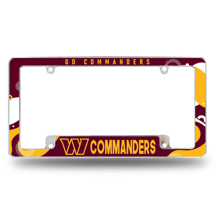 Washington Commanders  All Over Chrome License Plate Frame