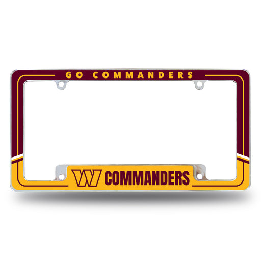 Washington Commanders  All Over Chrome License Plate Frame