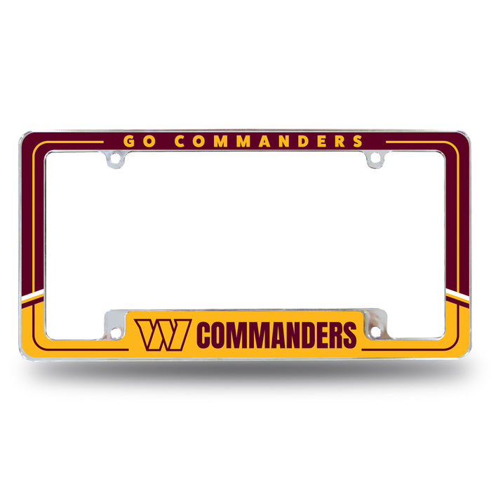 Washington Commanders  All Over Chrome License Plate Frame
