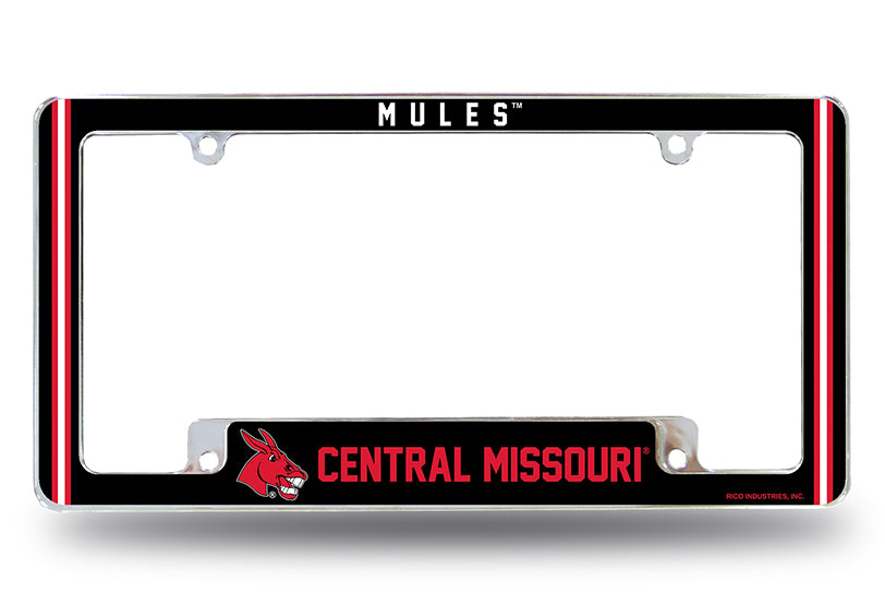Central Michigan Mules  All Over Chrome License Plate Frame