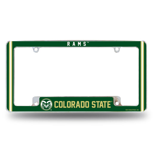 Colorado State Rams  All Over Chrome License Plate Frame