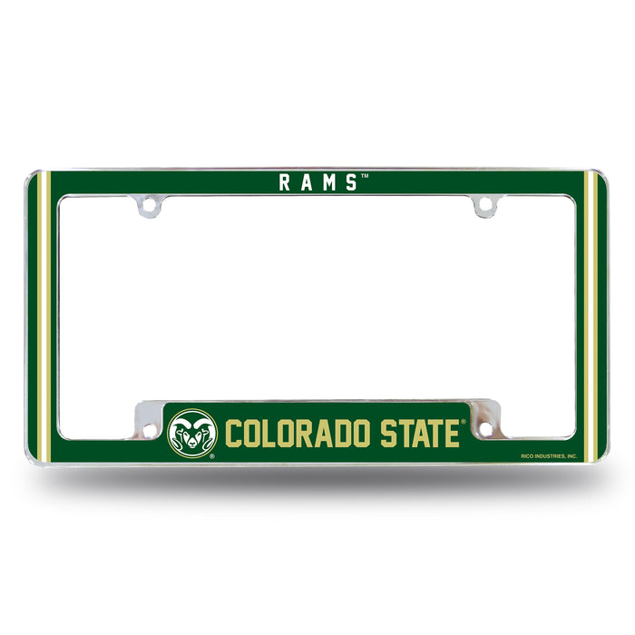 Colorado State Rams  All Over Chrome License Plate Frame