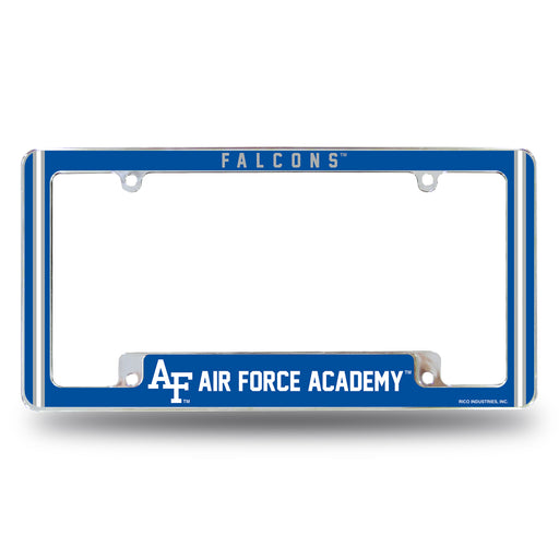Air Force Academy Falcons  All Over Chrome License Plate Frame