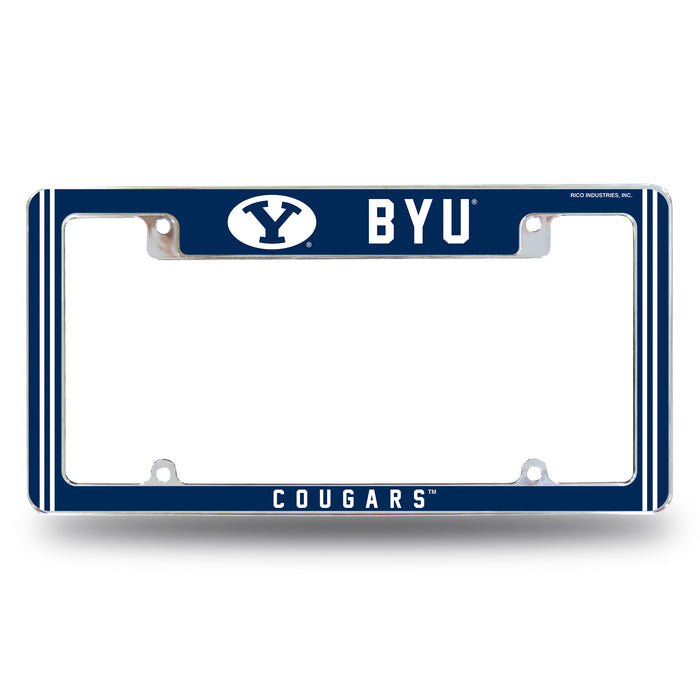 BYU Cougars  All Over Chrome License Plate Frame