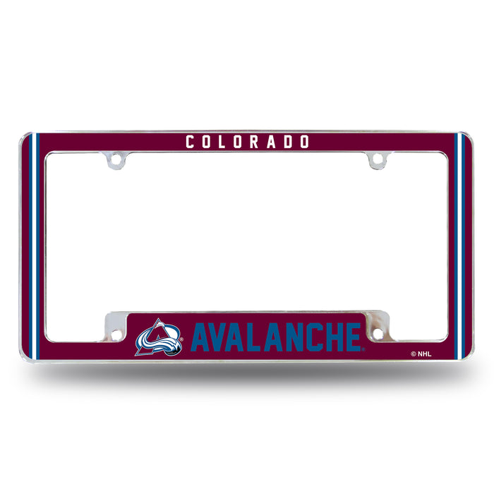 Colorado Avalanche  All Over Chrome License Plate Frame