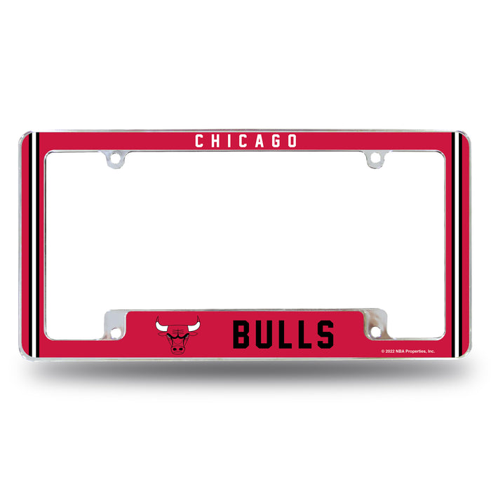 Chicago Bulls  All Over Chrome License Plate Frame
