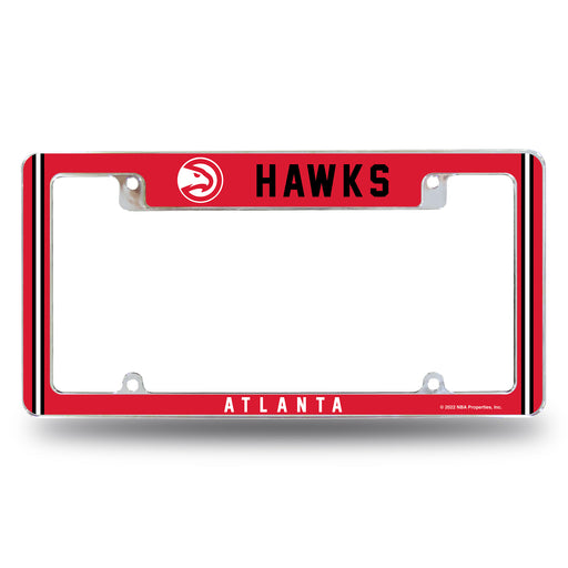 Atlanta Hawks  All Over Chrome License Plate Frame