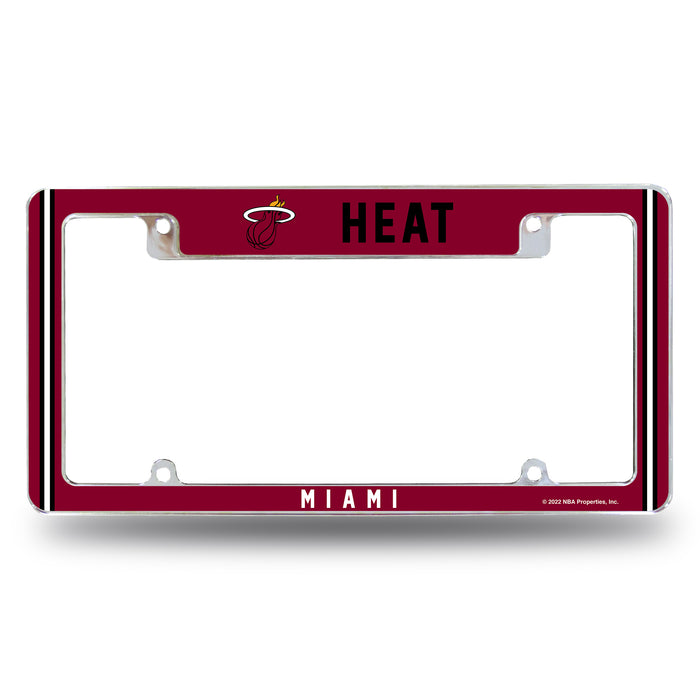Miami Heat  All Over Chrome License Plate Frame