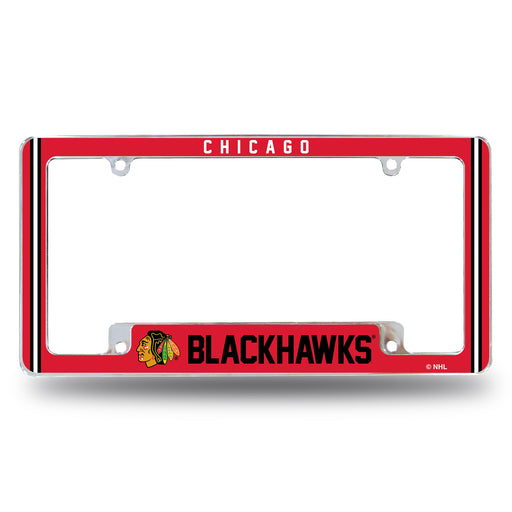 Chicago Blackhawks  All Over Chrome License Plate Frame