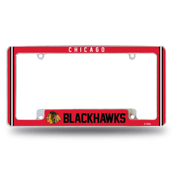 Chicago Blackhawks  All Over Chrome License Plate Frame