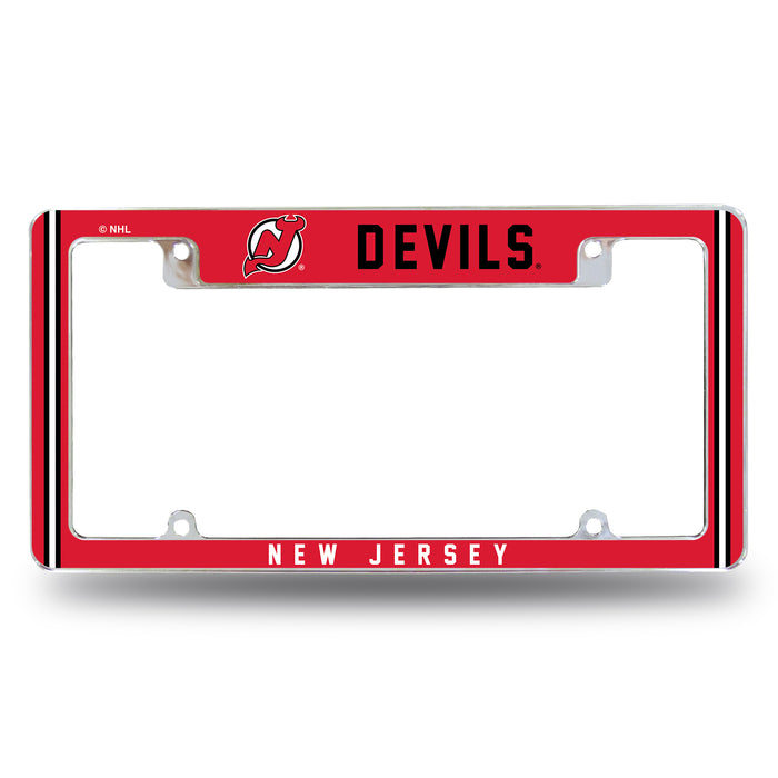 New Jersey Devils  All Over Chrome License Plate Frame