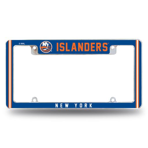 New York Islanders  All Over Chrome License Plate Frame