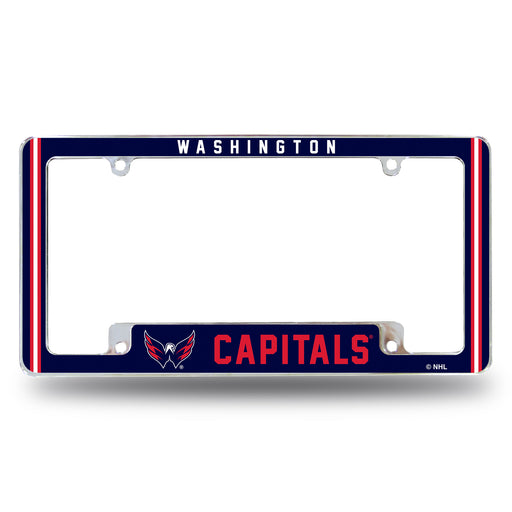 Washington Capitals  All Over Chrome License Plate Frame