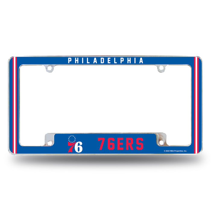 Philadelphia 76ers  All Over Chrome License Plate Frame