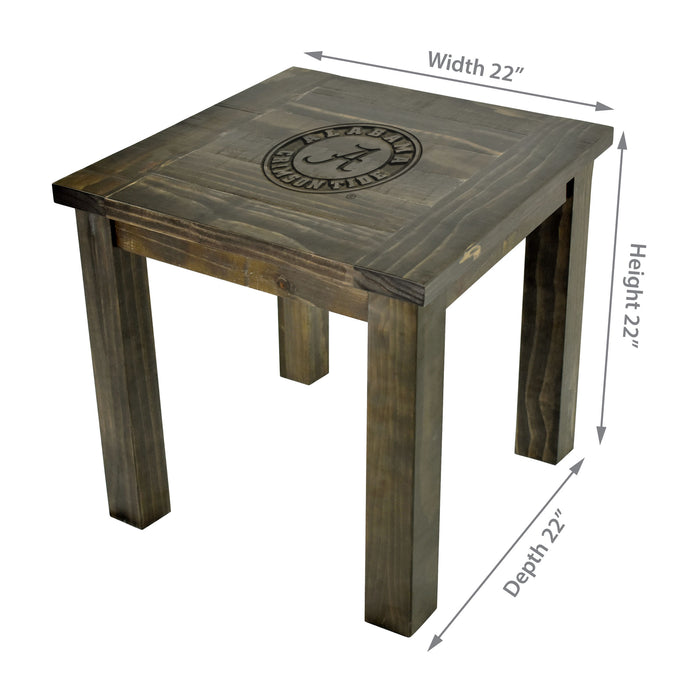 Alabama Crimson Tide Reclaimed Side Table
