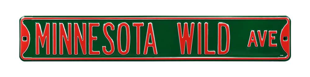 Minnesota Wild Steel Street Sign-MINNESOTA WILD AVE  30