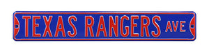 Texas Rangers Steel Street Sign-TEXAS RANGERS AVE  10