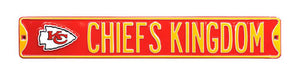 Kansas City Chiefs Steel Street Sign with Logo-CHIEFS KINGDOM  22