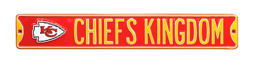 Kansas City Chiefs Steel Street Sign with Logo-CHIEFS KINGDOM  22