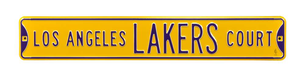 Los Angeles Lakers Steel Street Sign-LOS ANGELES LAKERS CT  26