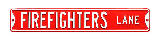 Firefighter Steel Street Sign-FIREFIGHTERS LANE  7