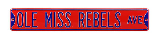 Ole Miss Rebels Steel Street Sign-OLE MISS REBELS AVE  39