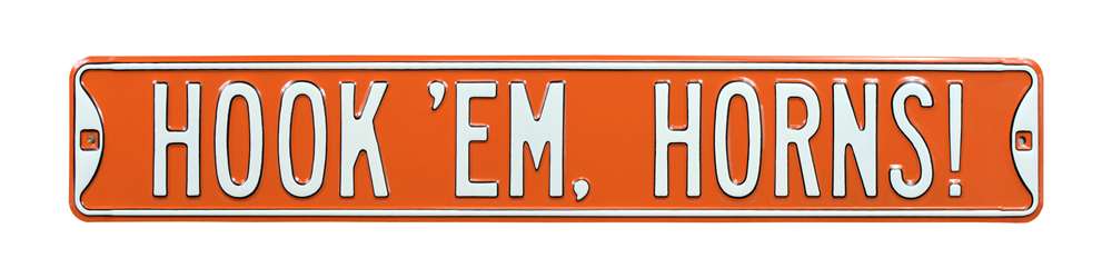 Texas Longhorns Steel Street Sign-HOOK 'EM HORNS  231