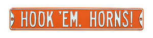 Texas Longhorns Steel Street Sign-HOOK 'EM HORNS  231