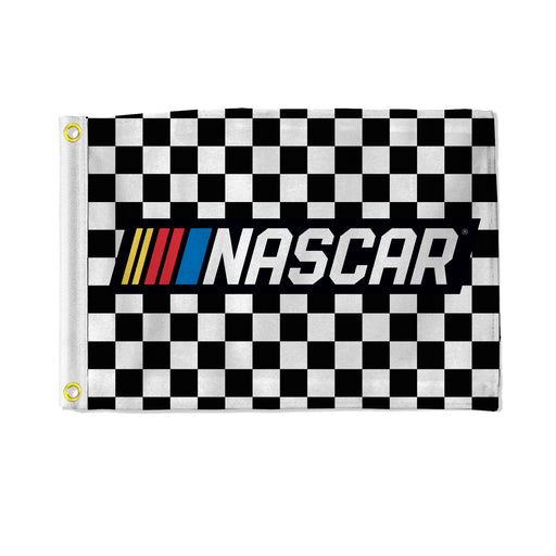 NASCAR Black and White Checkered Utility Flag - Double Sided - Great for Boat/Golf Cart/Home ect.    