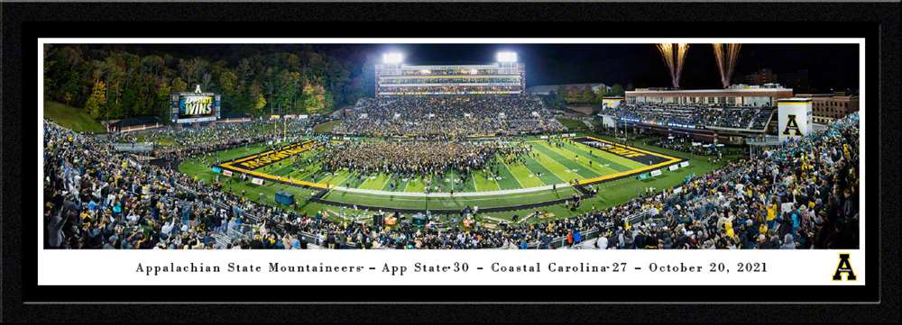 Appalachian State Mountaineers Football Panoramic Picture - Kidd Brewer Stadium  Select Frame