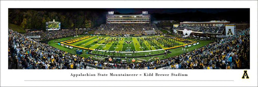 Appalachian State Mountaineers Football Run Out Panoramic Picture - Kidd Brewer Stadium Wall Decor  Unframed