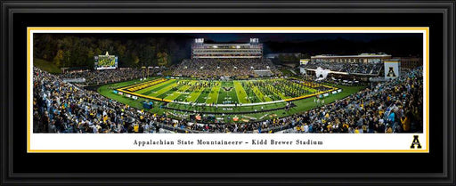 Appalachian State Mountaineers Football Run Out Panoramic Picture - Kidd Brewer Stadium Wall Decor  Deluxe Frame