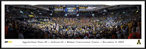 Appalachian State Mountaineers Men's Basketball Panoramic Picture - Holmes Convocation Center Fan Cave Decor  Standard Frame