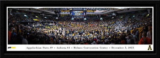 Appalachian State Mountaineers Men's Basketball Panoramic Picture - Holmes Convocation Center Fan Cave Decor  Select Frame