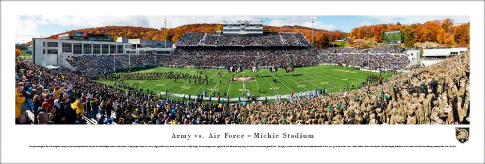 Army Black Knights Football Panoramic Poster - Michie Stadium Fan Cave Decor  Unframed