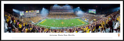Arizona State Sun Devils Football Panoramic Picture - Sun Devil Stadium Fan Cave Decor  Standard Frame