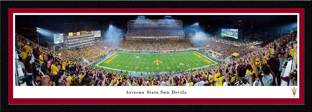Arizona State Sun Devils Football Panoramic Picture - Sun Devil Stadium Fan Cave Decor  Select Frame