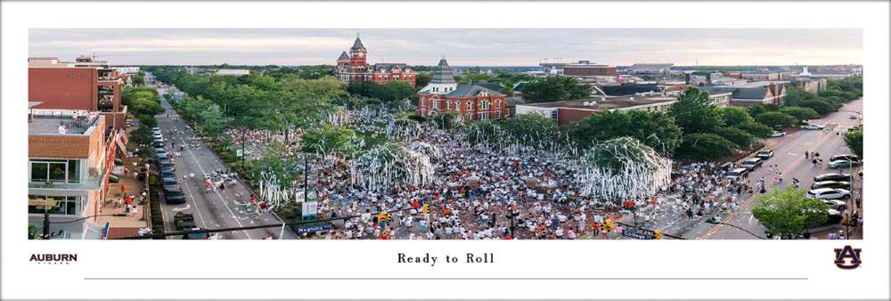 Auburn Oaks Panoramic Picture - Ready to Roll - Fan Cave Decor  Unframed
